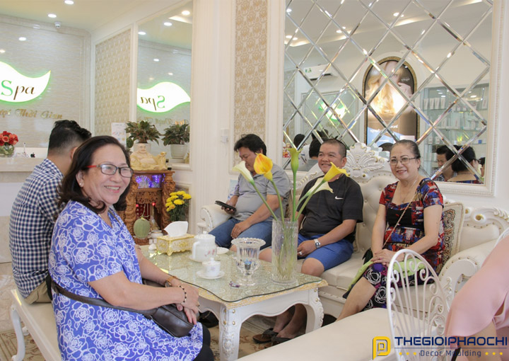 Thi Công Phào Chỉ Tường Hàn Quốc Spa KanSaiBo Hoàng Văn Thụ